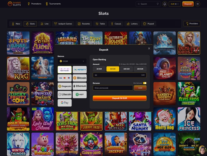 Dundeeslots Casino screenshot 3