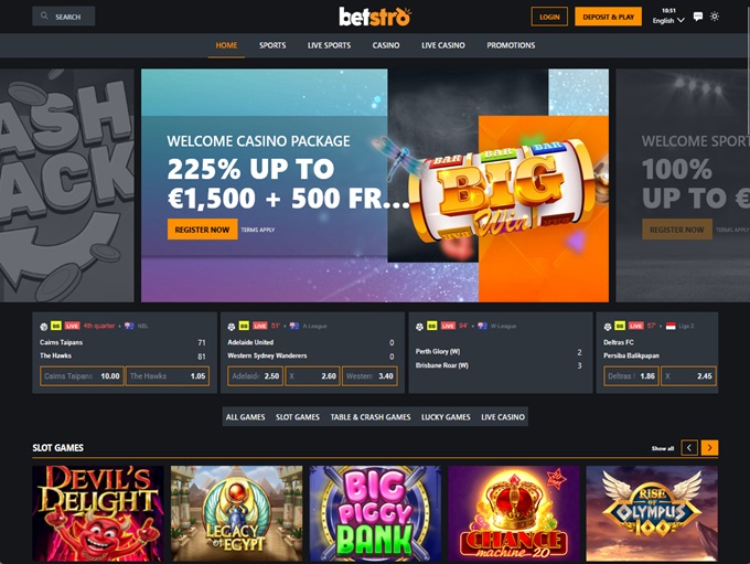 betstro Casino lobby