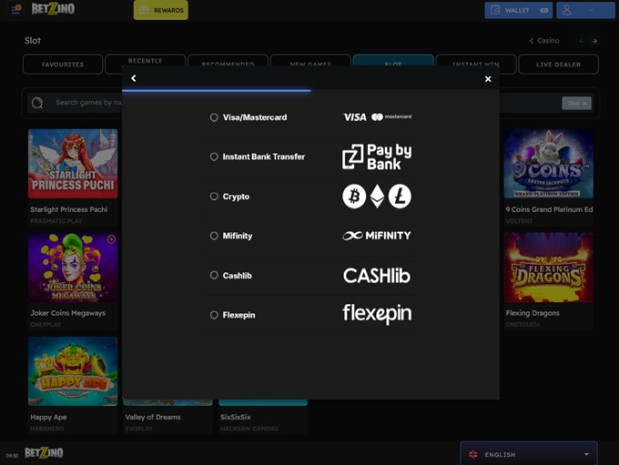 Betzino Casino screenshot 3