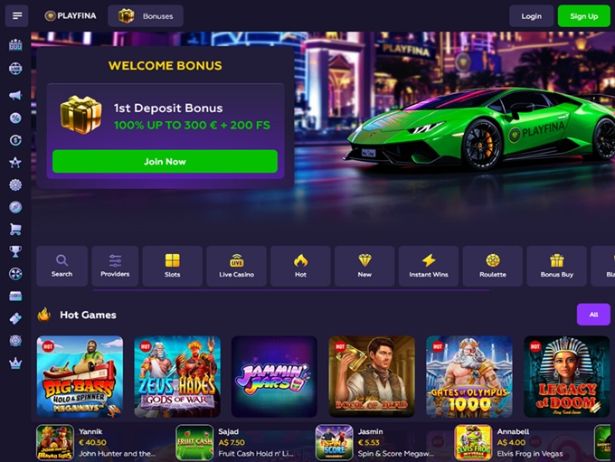 Playfina Casino screenshot 1