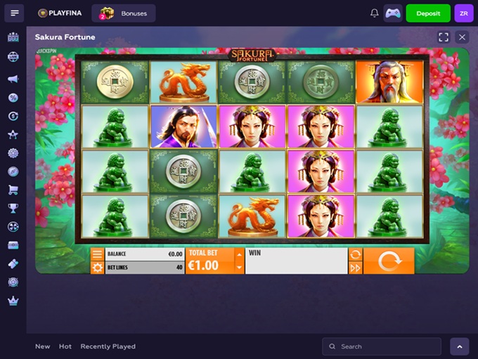 Playfina Casino screenshot 4