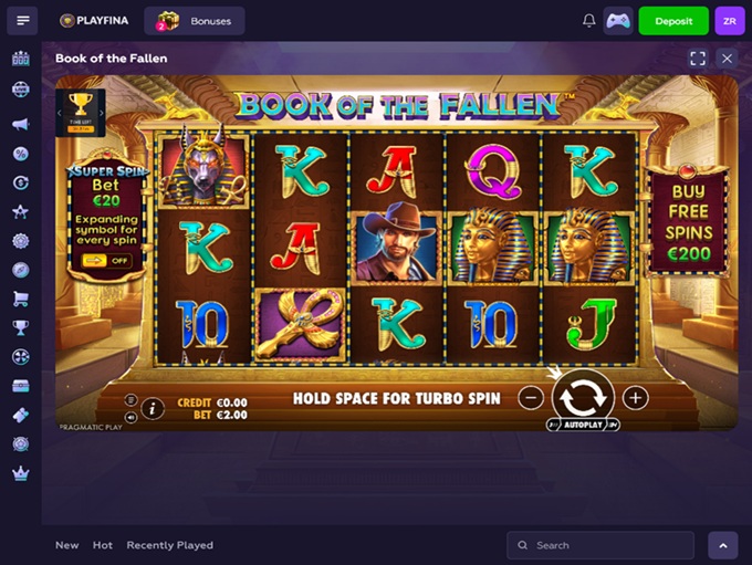 Playfina Casino screenshot 5