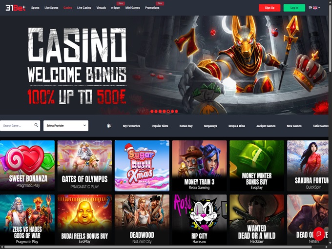 31bet Casino lobby