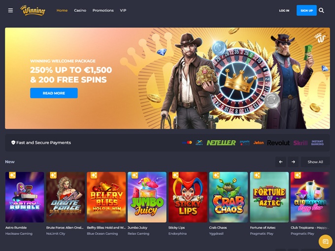 Winning Casino lobby