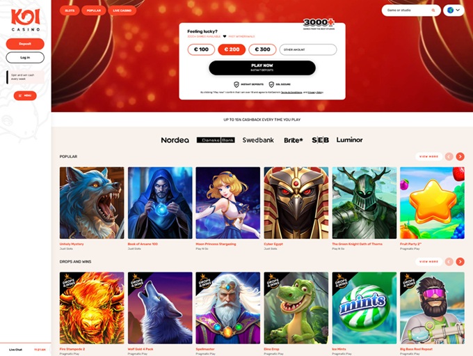 Koi Casino screenshot 1