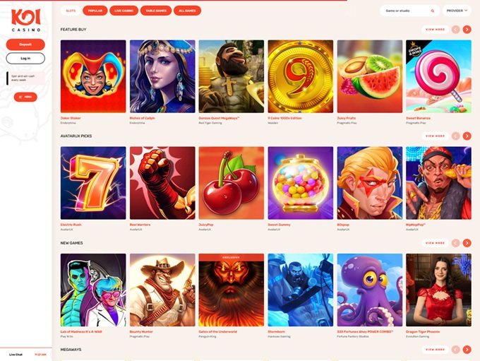 Koi Casino screenshot 2
