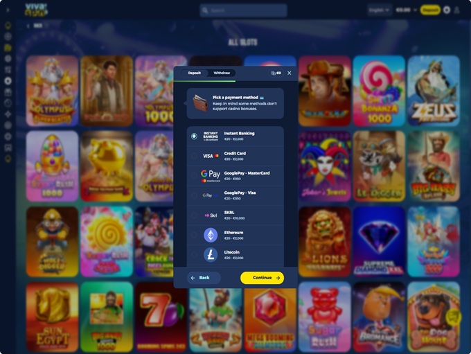 Vivaspin Casino screenshot 3
