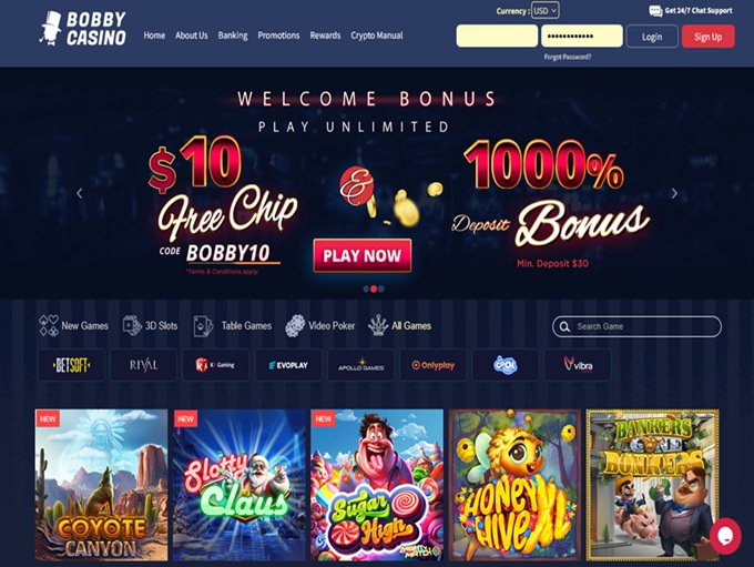 Bobby Casino lobby