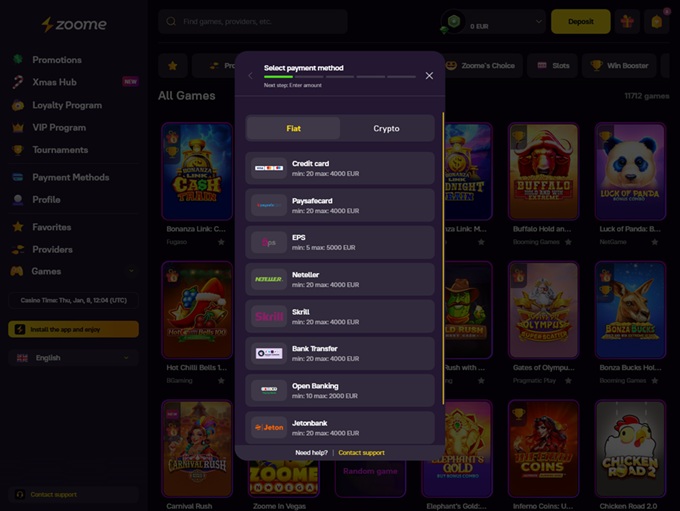 Zoome Casino screenshot 3