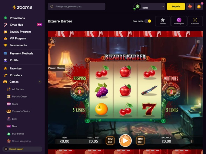 Zoome Casino screenshot 4