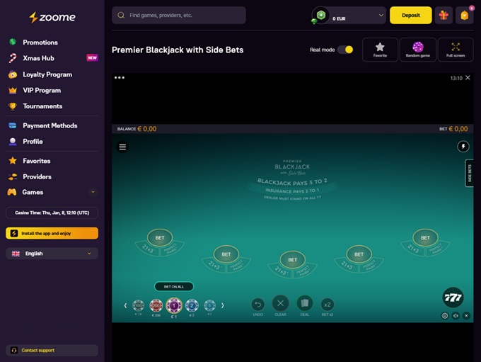 Zoome Casino screenshot 6