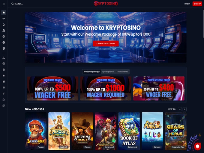 Kryptosino Casino lobby
