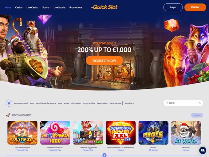 QuickSlot Casino lobby