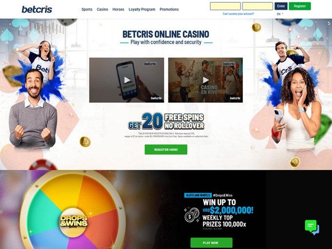 Betcris Casino lobby