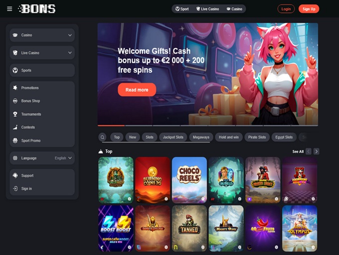 Bons Casino lobby