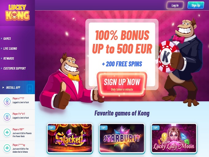Lucky Kong Casino lobby