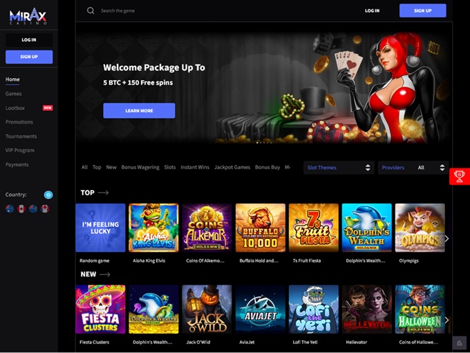 MiraxCasino lobby
