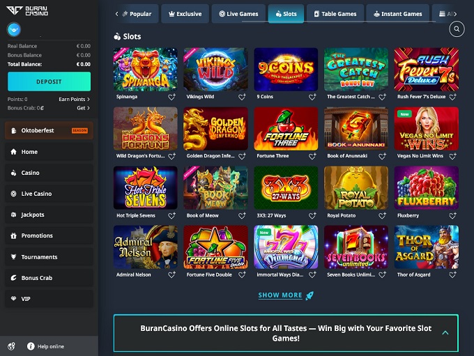 Buran Casino screenshot 2