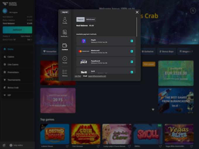 Buran Casino screenshot 3