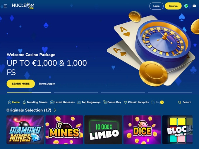 Nucleonbet Casino lobby