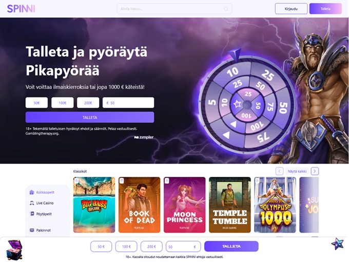 Spinni Casino screenshot 1