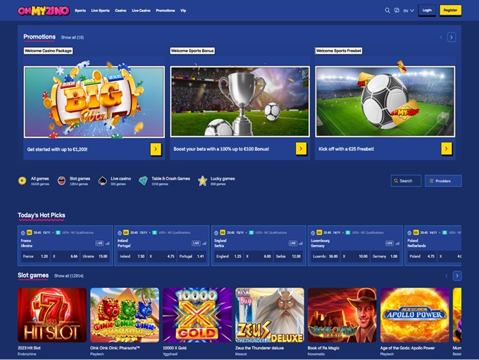 OhMyZino Casino screenshot 1