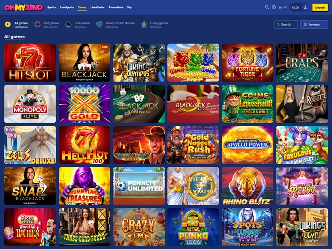 OhMyZino Casino screenshot 2
