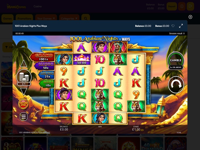 Mango Spins Casino screenshot 4