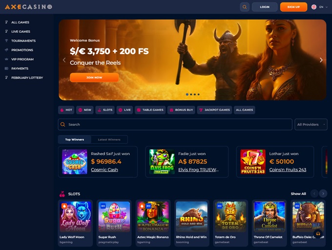 AxeCasino screenshot 1