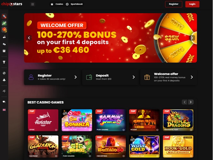 Chipstars Casino lobby
