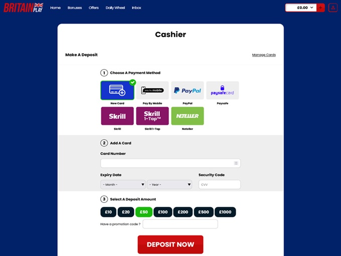 BritainPlay Casino screenshot 3