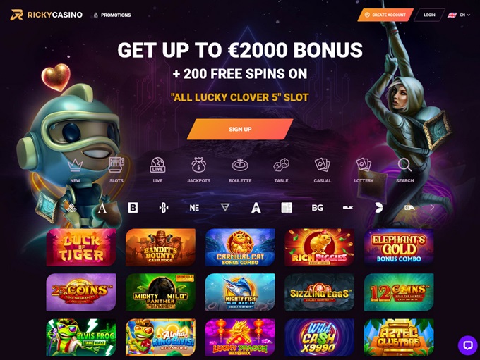 Ricky Casino lobby