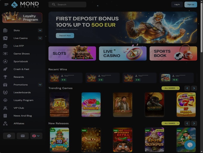 MondCasino lobby