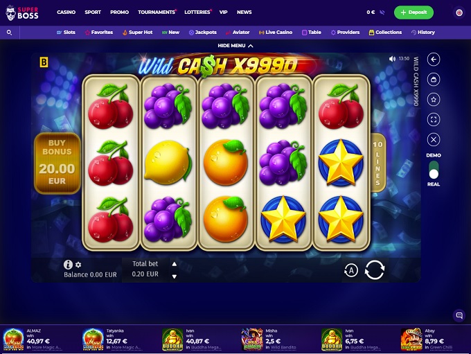 SuperBoss Casino screenshot 4