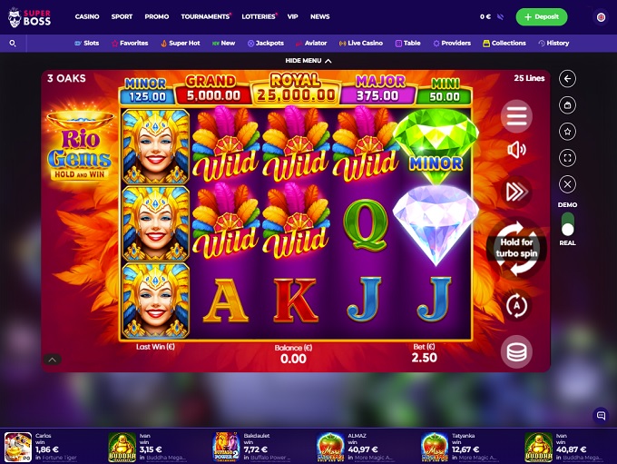 SuperBoss Casino screenshot 5