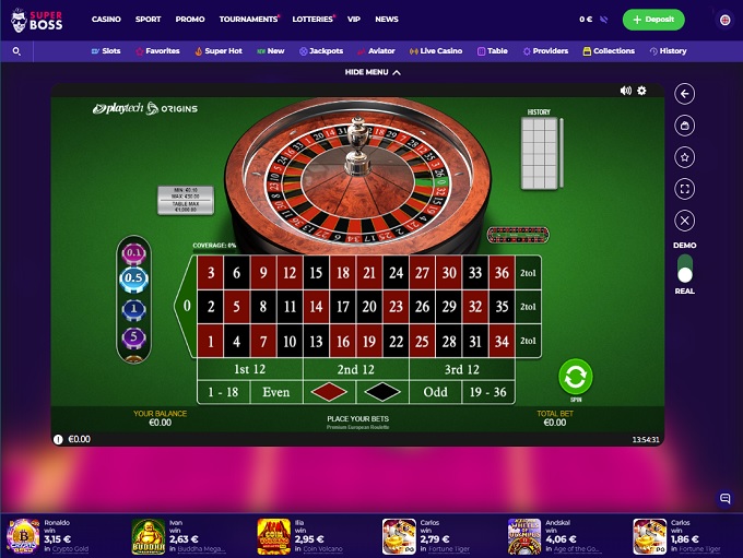 SuperBoss Casino screenshot 6