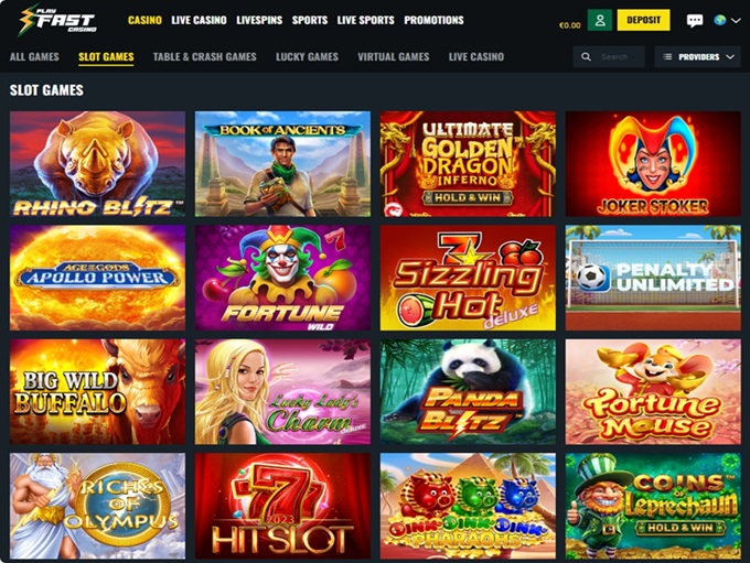 Playfast Casino screenshot 2