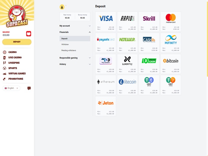 Supacasi Casino screenshot 3