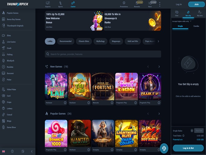 Thunderpick Casino screenshot 1