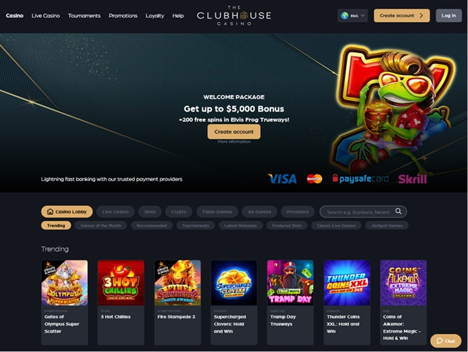 The ClubHouse Casino screenshot 1