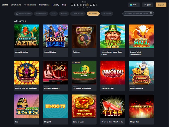 The ClubHouse Casino screenshot 2