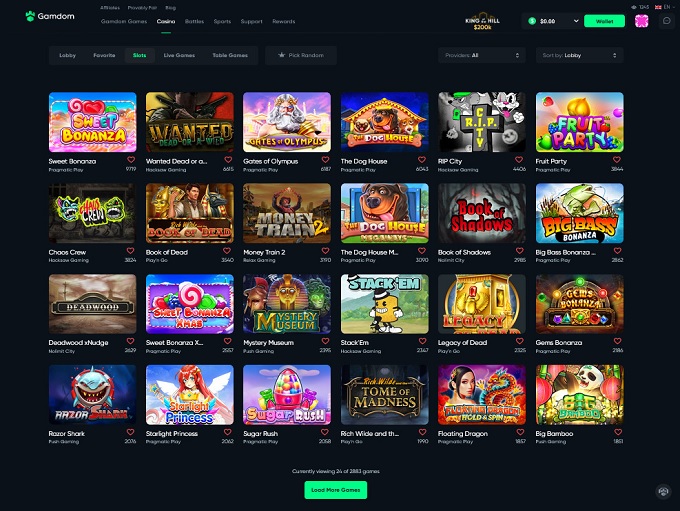 Gamdom Casino screenshot 2