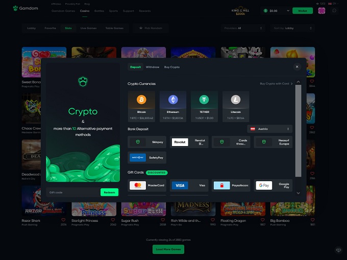 Gamdom Casino screenshot 3