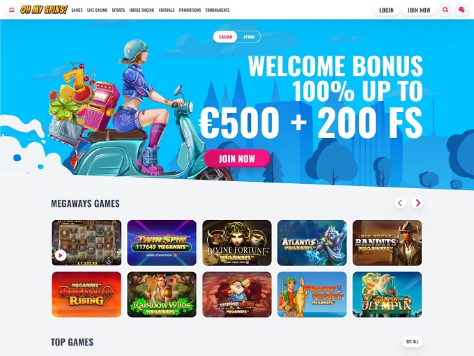 Oh My Spins Casino screenshot 1