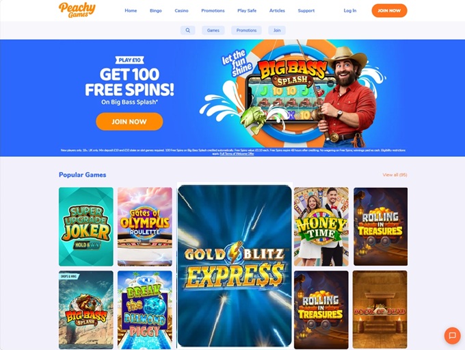 Peachy Games lobby
