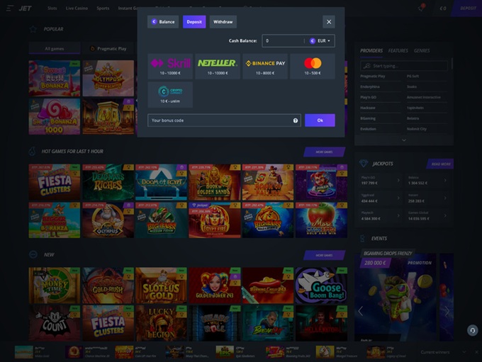 Jet Casino screenshot 3