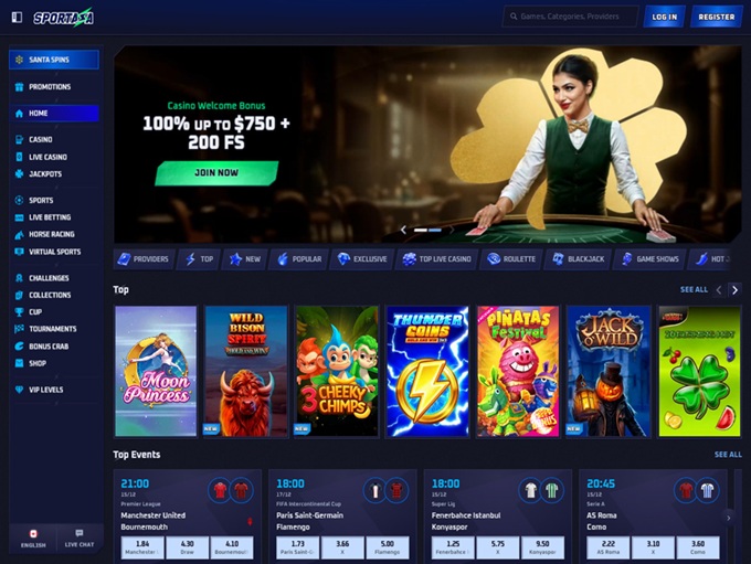 Sportaza Casino screenshot 1