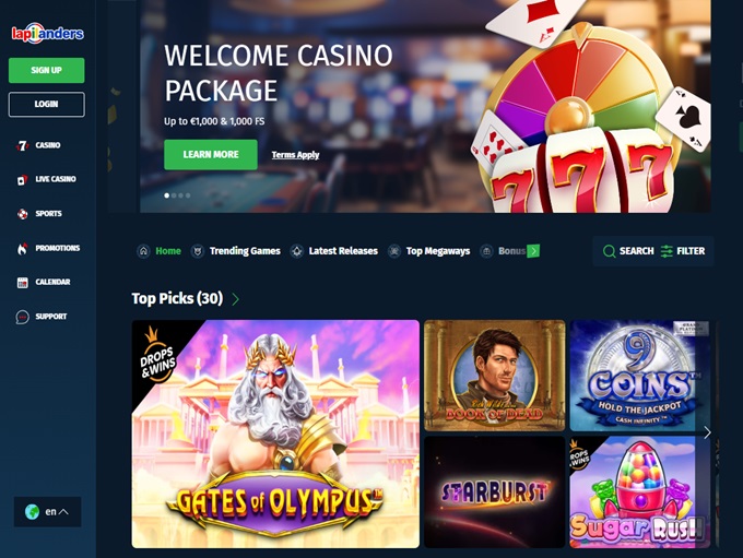 Lapilanders Casino lobby