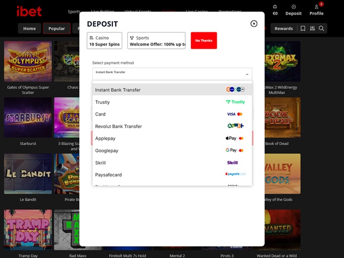 iBet Casino screenshot 3