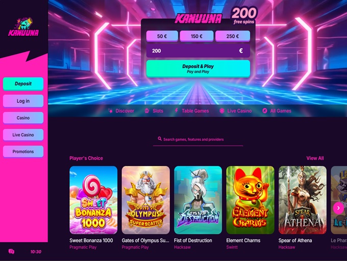 Kanuuna Casino screenshot 1